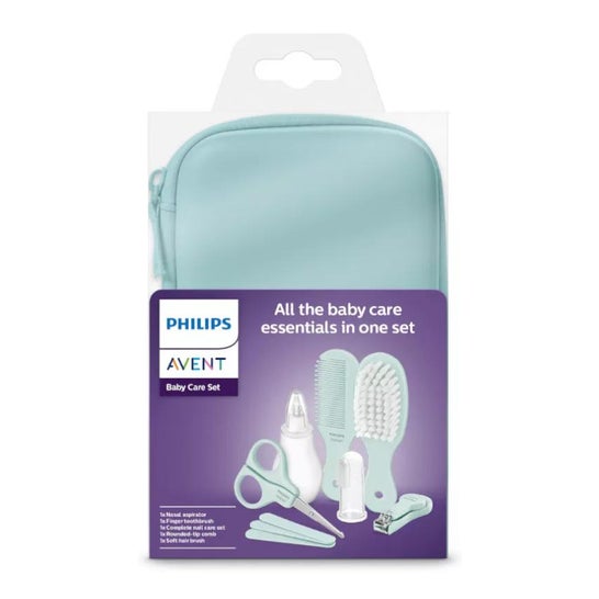 Philips Avent Kit Conjunto de Cuidado e Higiene para Bebé Azul Philips Avent Kit Conjunto de Cuidado e Higiene para Bebé Azul