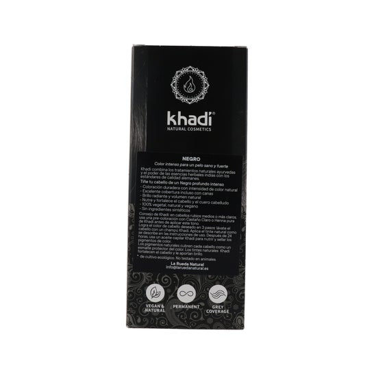 Khadi Tinte Negro Herbal 100% Vegetal 100g
