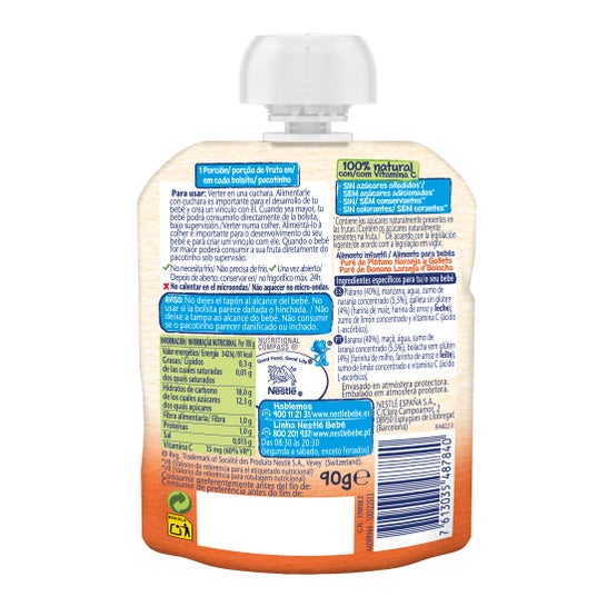 Nestle NaturNes Plátano Naraja Galleta 6 ml 90 g
