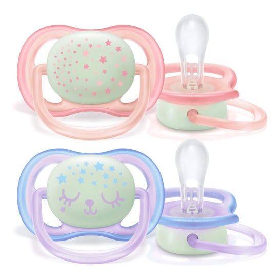 Avent Pack Chupetes Ultra Air 0-6m Noche SCF376/12 2uds