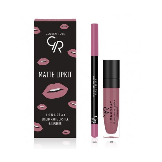 Golden Rose Matte Lipkit Pack Liquid Matte & Lipliner Blush Pink