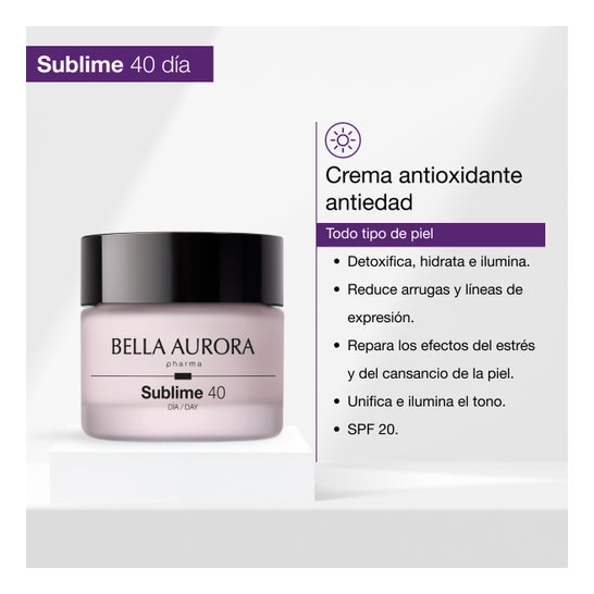 Bella Aurora Sublime 40 Crema Día Antioxidante Anti-Edad +40 años 50ml