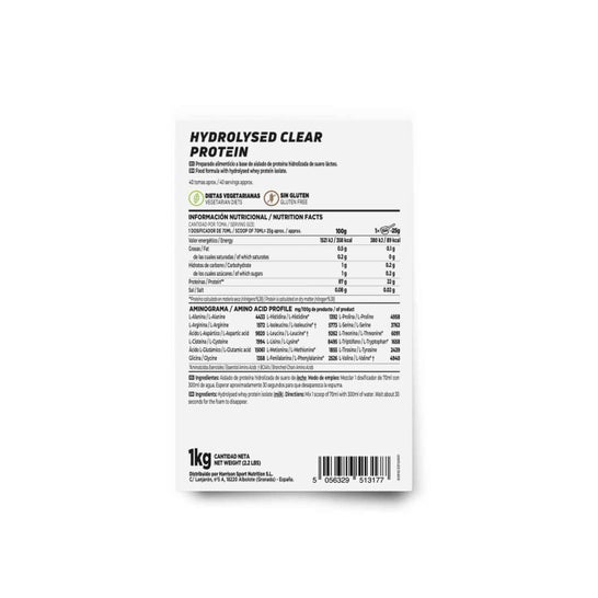 HSN Aislado de Proteína Hidrolizada Clear Whey 1000 g