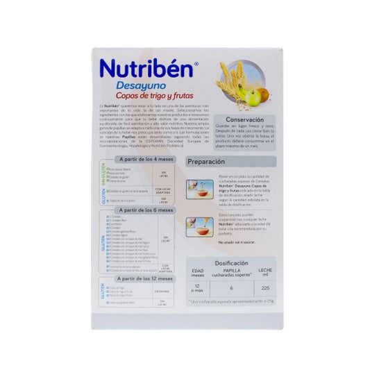 Nutribén® desayuno copos trigo frutas 750 g