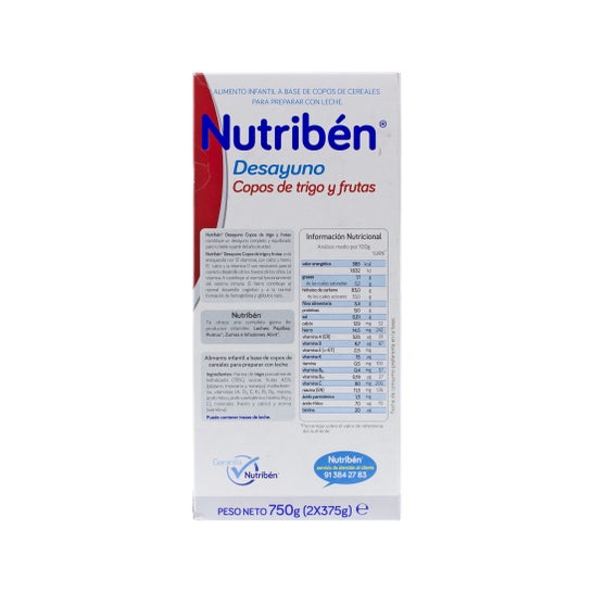 Nutribén® desayuno copos trigo frutas 750 g