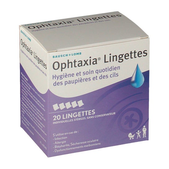 Ophtaxia Box Of 20 Striles Wipes