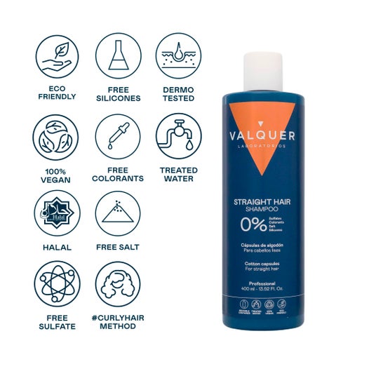 Valquer Shampoo til glat hår 400 ml