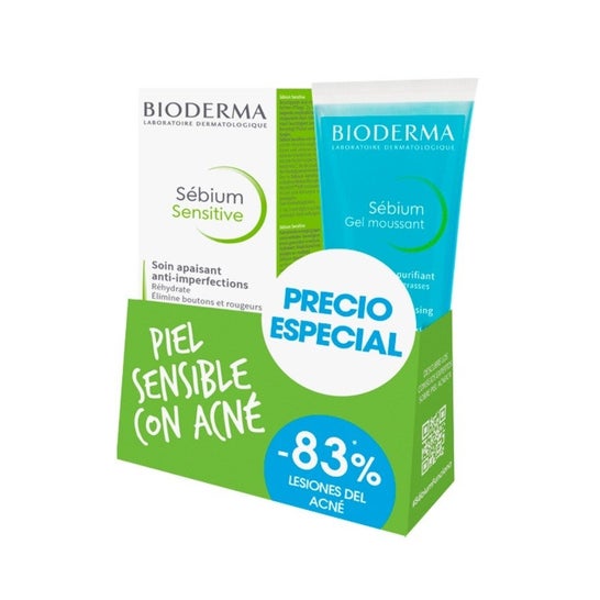 Bioderma Pack Sebium Sensitive 30ml + Sébium Gel Moussant 100ml