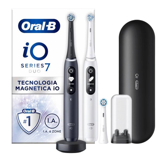 Oral-B Escova Elétrica Io 7 Duo Preta e Branca 2 Unidades