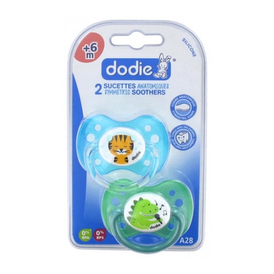 Dodie Duo Anatomical Soother Silicone Drawing Garon 6 months