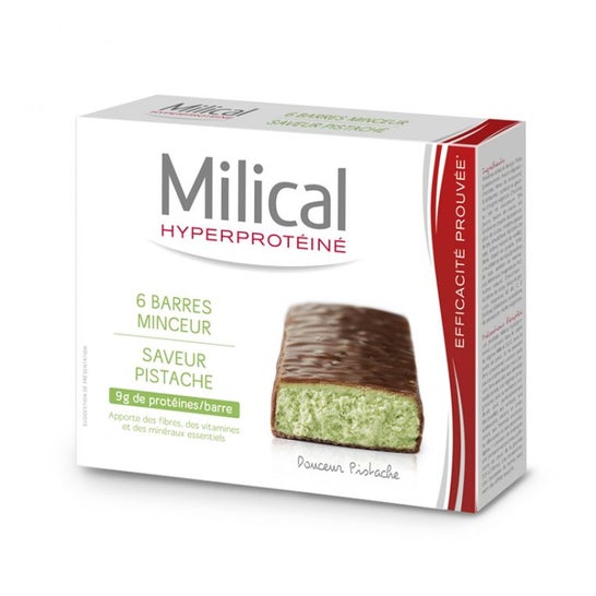 Milical Nutrition Hyperproteinated Slimming Bars Chocolate Pistachio 6 Units