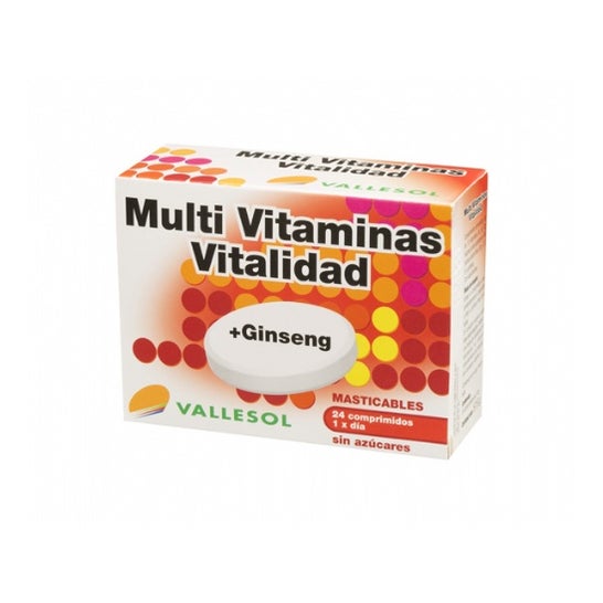 Vallesol Multivit + Ginseng 24comp kauwbaar