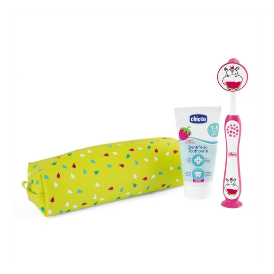 Chicco Set Dental Primeros Dientes 6-36M Rosa 3uds