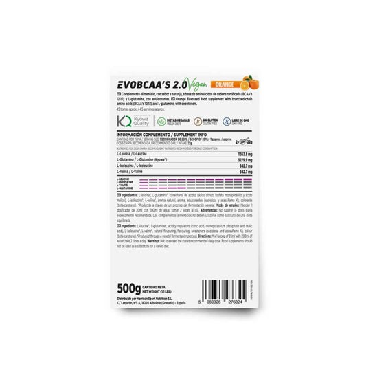 HSN EvoBCAA's 2.0 BCAA's 12:1:1 + Glutamina Naranja 500 g