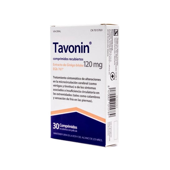 Tavonin 120mg 30 comprimidos recubiertos