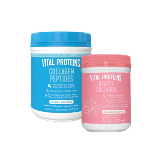 Vital Proteins Pack Collagen Peptides 567g + Fresa Limón 271g