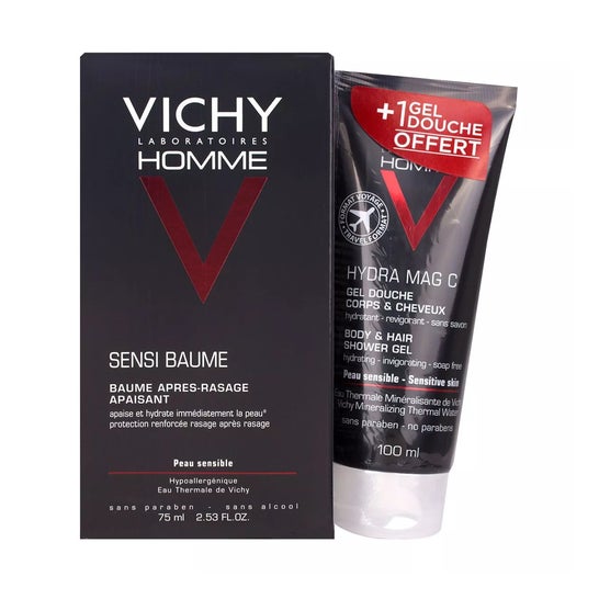 Vichy Homme Sensi Baume Aftershave 75ml + Hydra Mag C Gel de Ducha 100ml