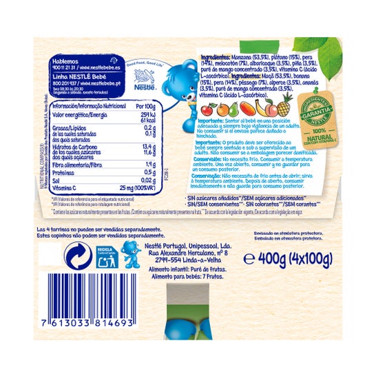 Nestlé 7 Frutas 4x100g