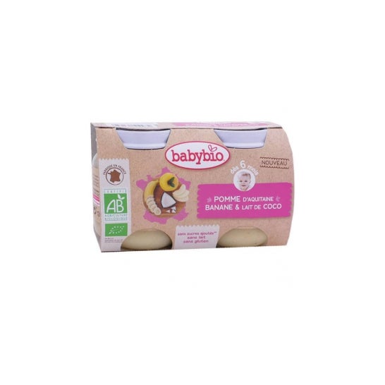 Vitagermine - Maceta Babybio Manzana Banana Banana Leche de Coco 2x130 g