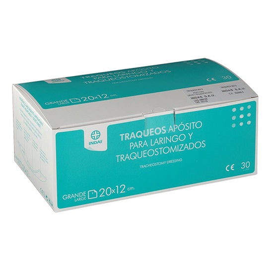 Traqueo's laringo / tracheostomized verbanden 20x12cm 30uds