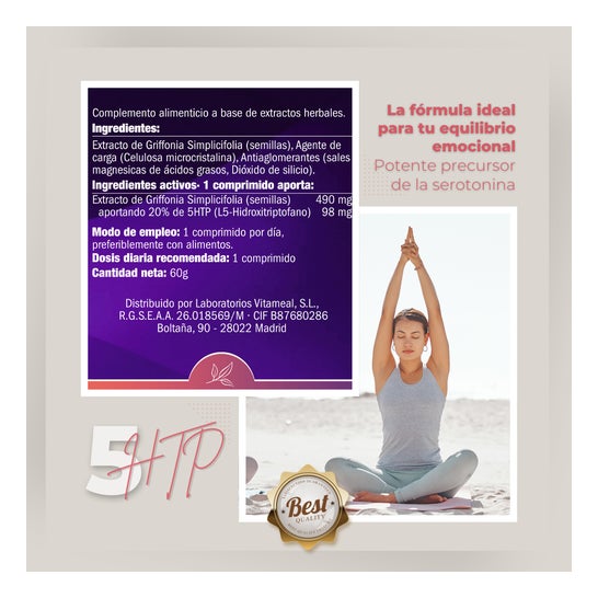 NaturBite 5-HTP 100mg 60 tabletas