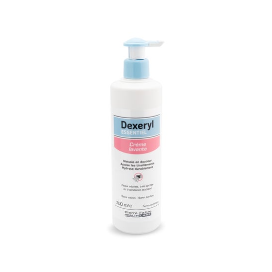 Dexeryl Essential Cleansing Cream per Atopic Dry Skin 500 Ml pompa bottiglia atopica