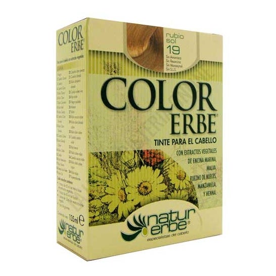 Color Erbe Tinte Vegetal sin Amoniaco Nº19 Rubio Sol 135ml