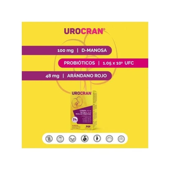 Urocran Amerikaanse cranberry en probiotische 30 caps Urocran Amerikaanse cranberry en probiotische 30 caps