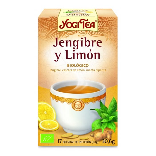 Té verde, Jengibre y limón 17 bolsitas (Yogi Tea)