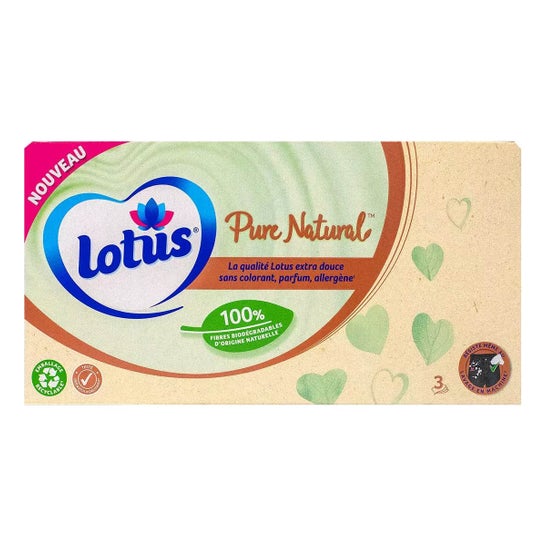 Lotus Puur Wit Natuurlijke Zakdoek 80 stuks