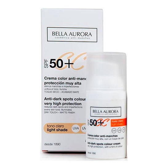 Bella Aurora Spf50 Light Tone Anti-Stain Cream 30ml
