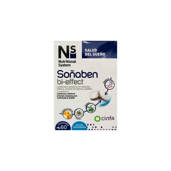 Ns Soñaben Bi-effect 1,85 mg Melatonine 60 tabletten