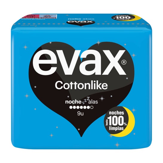 Evax Cottonlike Compresas Alas Noche 9uds