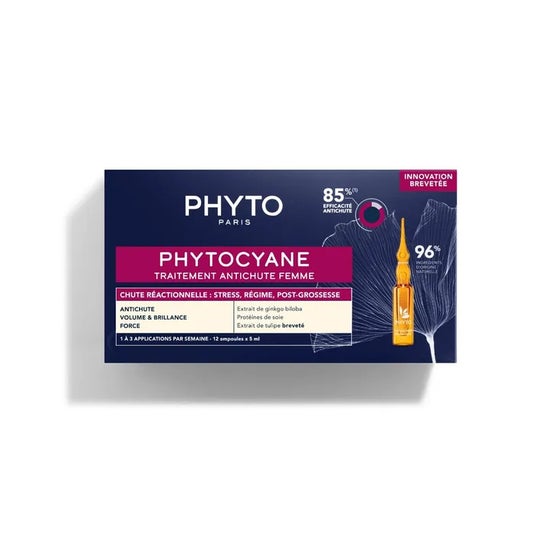 Phyto Phytocyane Tratatamiento Anticaída Mujer Caída Reaccional 12x5ml