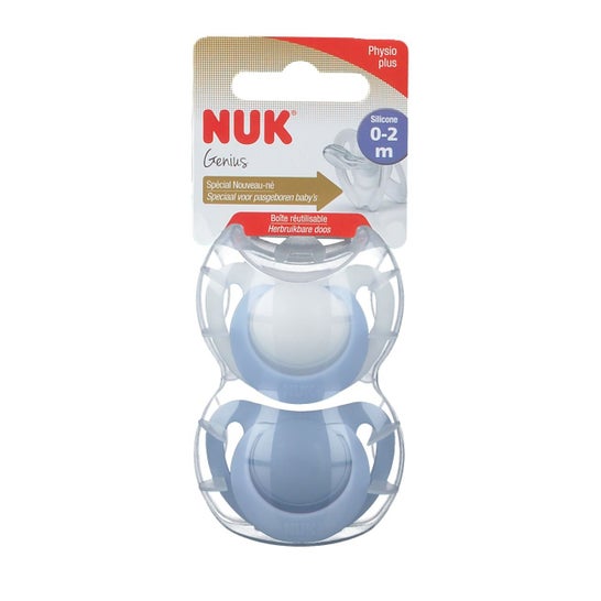 Nuk 2 Genius Gar?on T0 Pacifiers (02months)