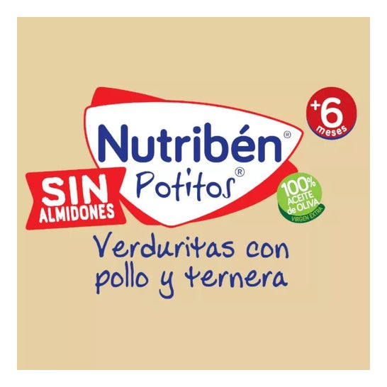 Nutribén® Potito® pollo, ternera y verduras 250g Nutribén® Potito® pollo, ternera y verduras 250g