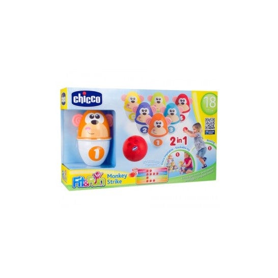 Chicco Fit and Fun Bowling Affen 18m+ Bowling Affen