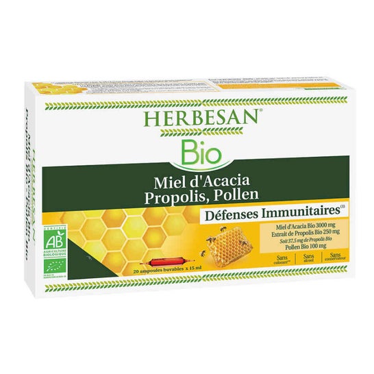 Herbesan Acacia Honey Polen Propoleo 30 Ampollas