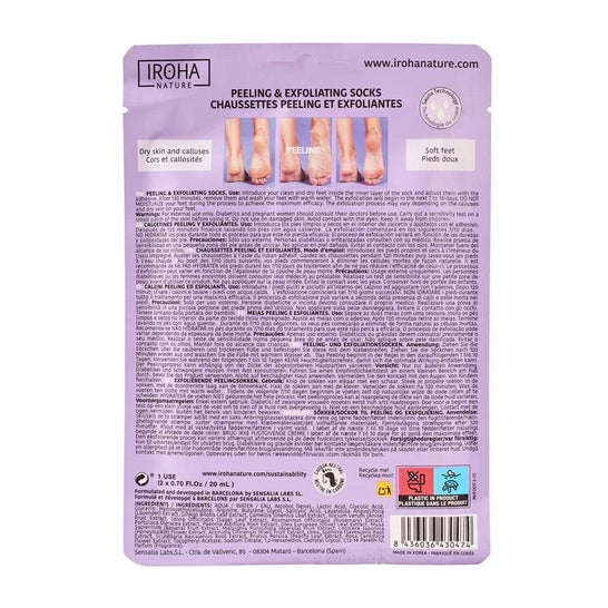 Iroha Nature Mascarilla Pies y Uñas Exfoliante Lavanda 2uds Iroha Nature Mascarilla Pies y Uñas Exfoliante Lavanda 2uds