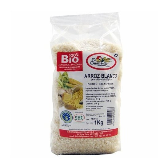 Granero Alimentacion Arroz Blanco Bio 1 Kg