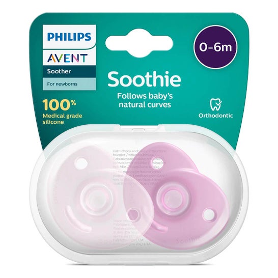 Avent Smoczki uspokajające Soothie Girls 0-6 miesięcy 2 szt