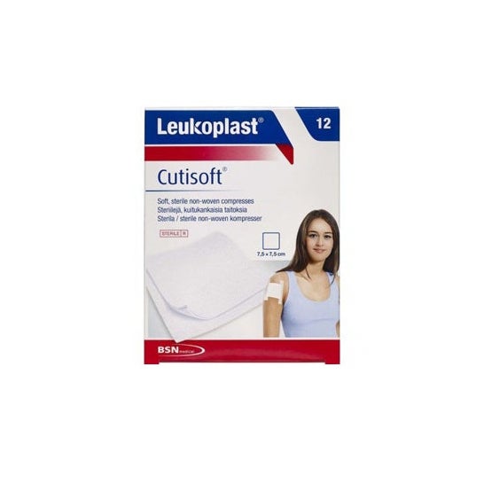 Leukoplast Cutisoft Ste 7.5cm x 7.5cm 12 Unidades