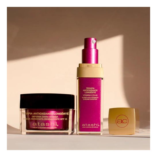 Atashi Antiossidante Cellulare Anti-invecchiamento 50ml + Crema Idratante SPF15 50ml Atashi Antiossidante Cellulare Anti-invecchiamento 50ml + Crema Idratante SPF15 50ml