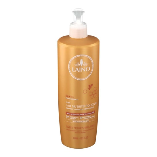 LAINO Latte nutritivo per pelli sensibili Bottiglia di pompetta da 400 ml