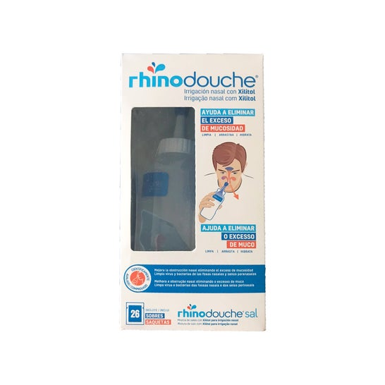 Rhinodouche Pack Irrigador Nasal + Sinusal XL 500ml + 26 Sobres