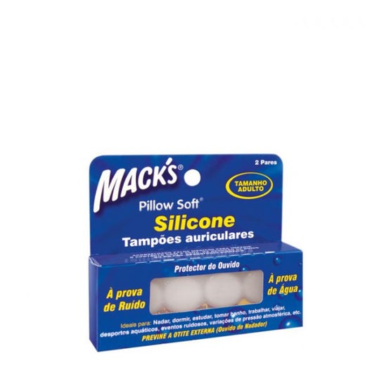 Mack's Tampões Silicone Tamanho Adulto 2 Pares Mack's Tampões Silicone Tamanho Adulto 2 Pares