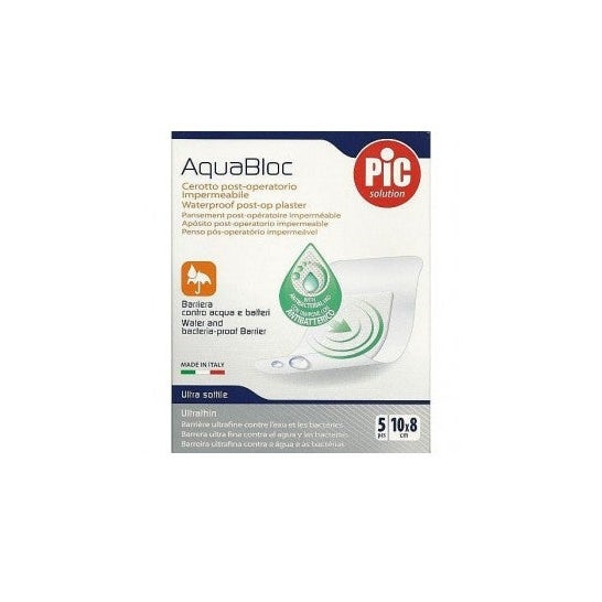 Pic Aquabloc Post Op antibatterico Medicazione sterile 10 X 8 Cm 5
