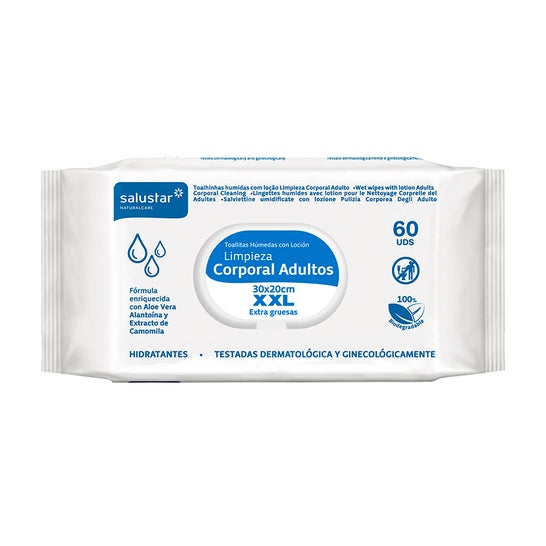 Salustar Pack Salviette detergenti per adulti 60 pezzi