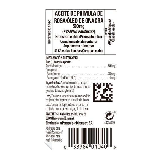 Solgar Aceite de Prímula de Rosa 500 mg 30 Perlas