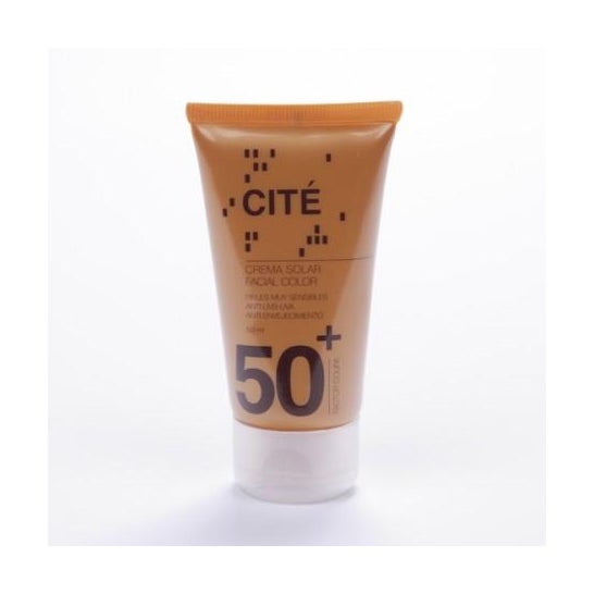 Cite Sunscreen Fps 50+ gezichtscrème kleur 50ml